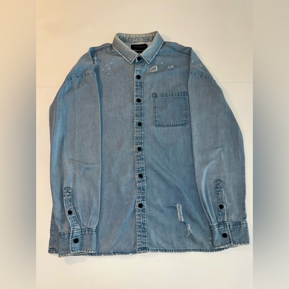 PacSun Light Blue Denim Shirt